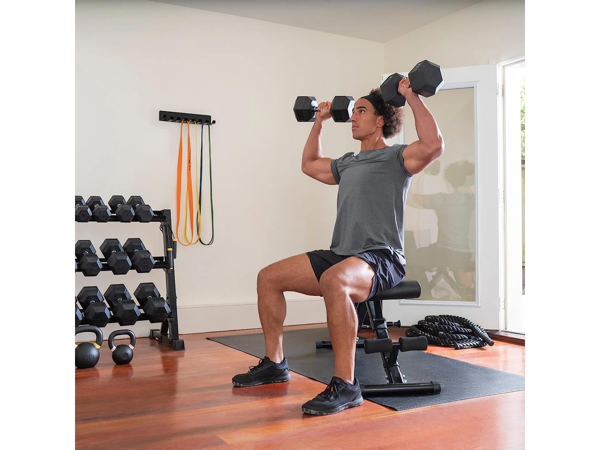 15kg Rubber Hex Dumbbell