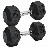 Thumbnail for Dumbbell Set 2 x 15kg Hex Weights