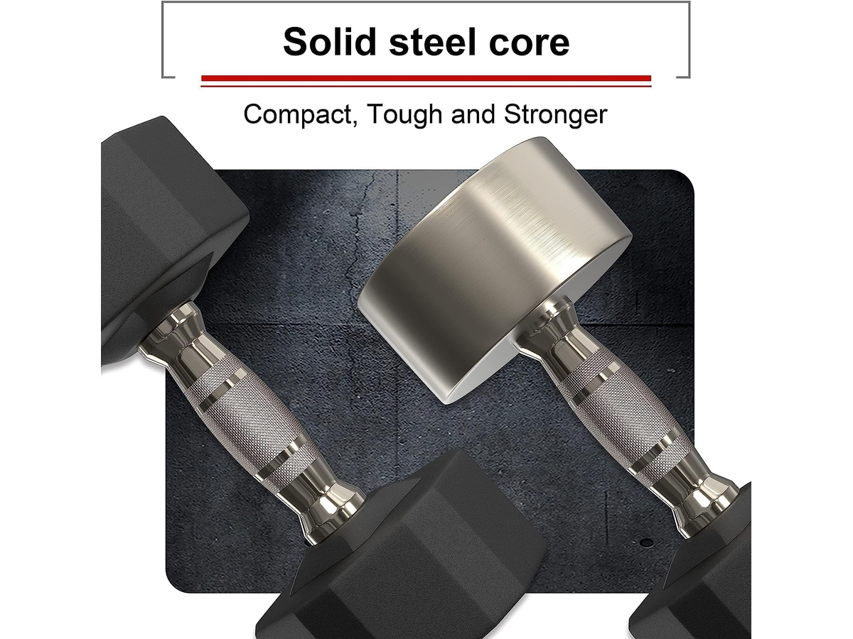 15kg Rubber Hex Dumbbell