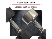 Thumbnail for 15kg Rubber Hex Dumbbell