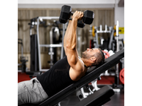 Thumbnail for 15kg Rubber Hex Dumbbell