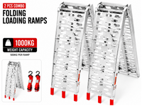 Thumbnail for Aluminum Folding Ramps ATV Mower Loading Ramps Pair
