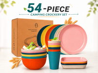 Thumbnail for 54 PCS Camping Crockery Set