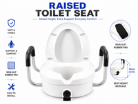 Thumbnail for Raised Toilet Seat with Arms