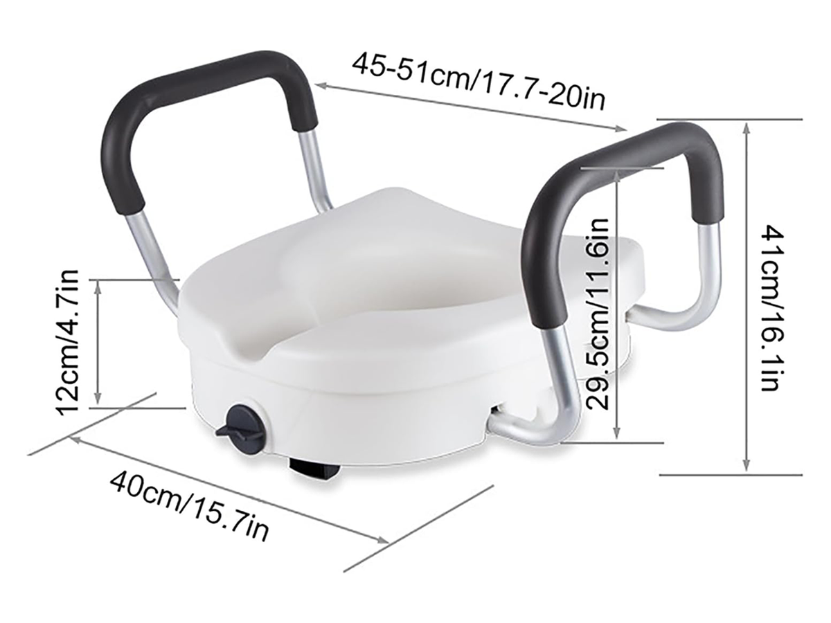 Raised Toilet Seat with Arms