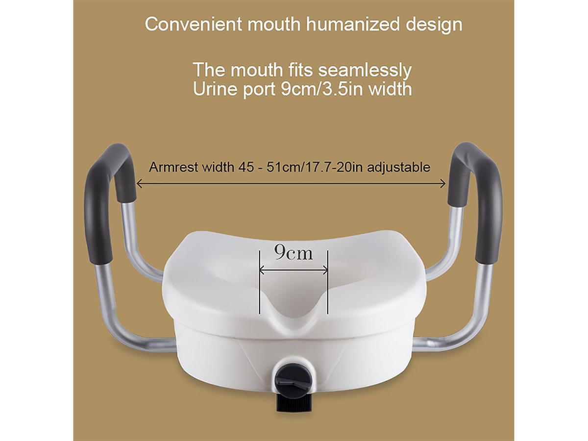 Raised Toilet Seat with Arms