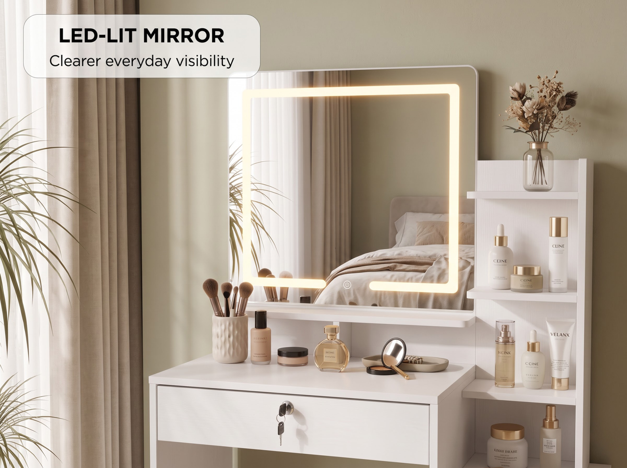 Dressing Table With Mirror