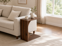Thumbnail for C-Shaped End Table
