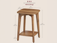 Thumbnail for Side Table 2 Tier Square End Table