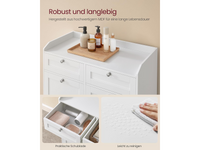 Thumbnail for VASAGLE Bathroom Cabinet with Laundry Baskets