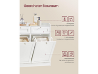 Thumbnail for VASAGLE Bathroom Cabinet with Laundry Baskets