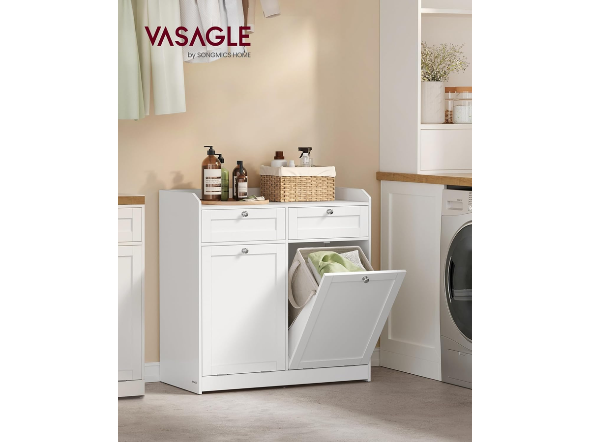 VASAGLE Bathroom Cabinet with Laundry Baskets