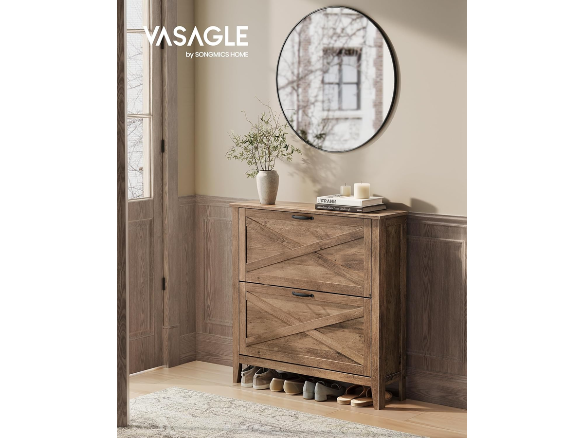 VASAGLE Shoe Storage Cabinet Organizer