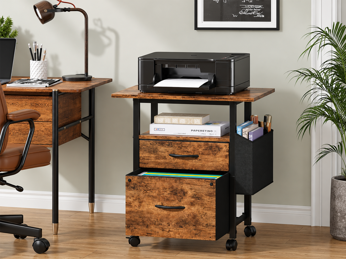 2 Drawer File Cabinet Mobile Filing Cabinet