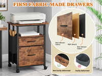 Thumbnail for 2 Drawer File Cabinet Mobile Filing Cabinet