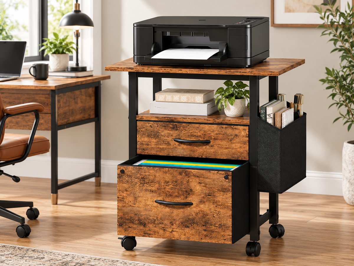 2 Drawer File Cabinet Mobile Filing Cabinet