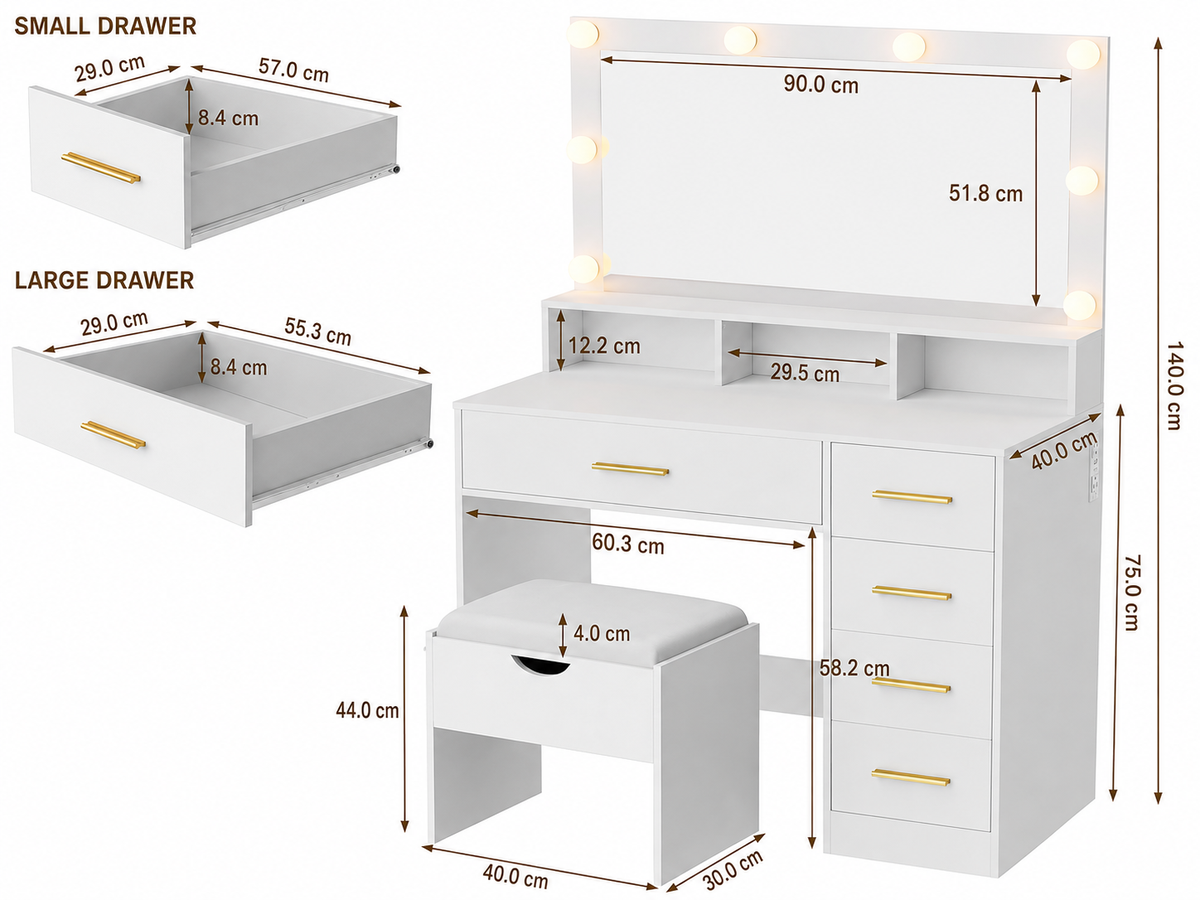 Dressing Table with Stool
