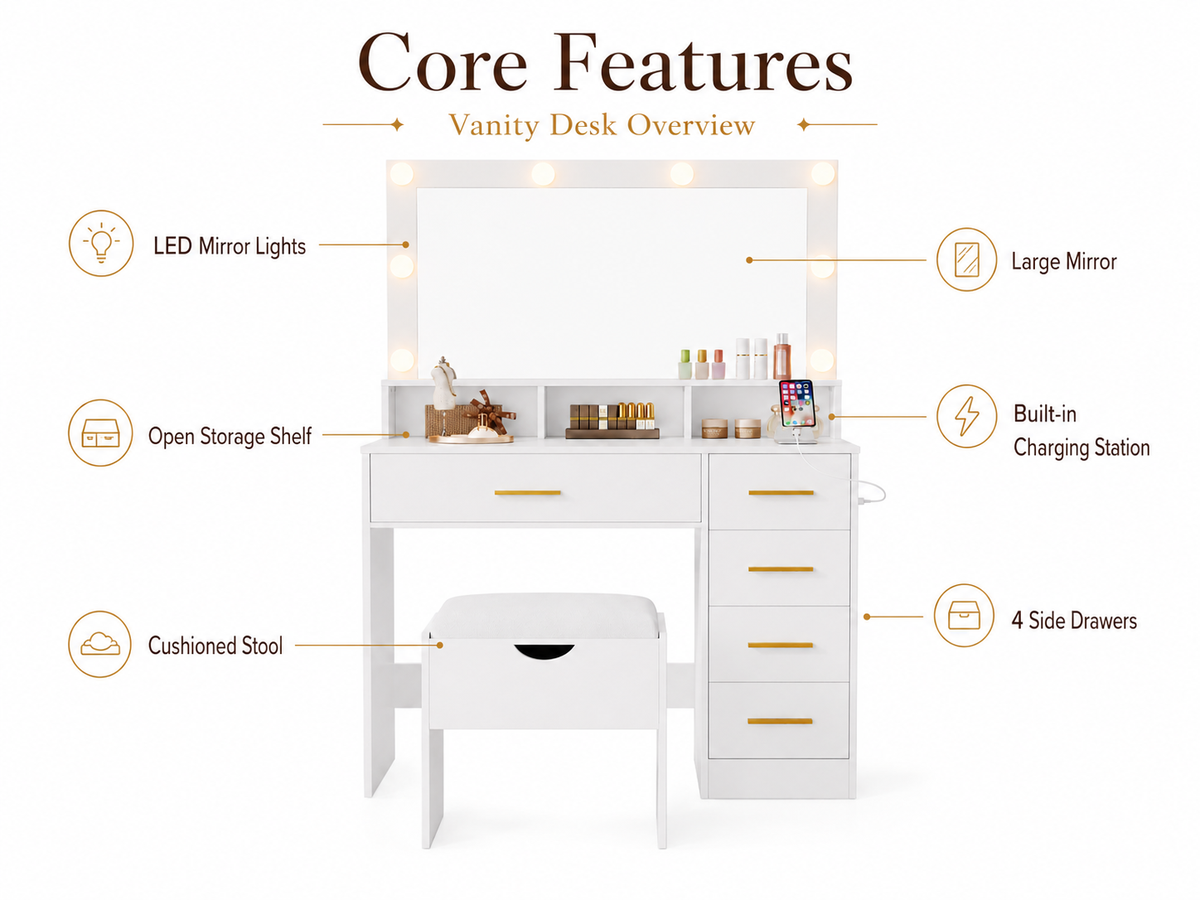 Dressing Table with Stool