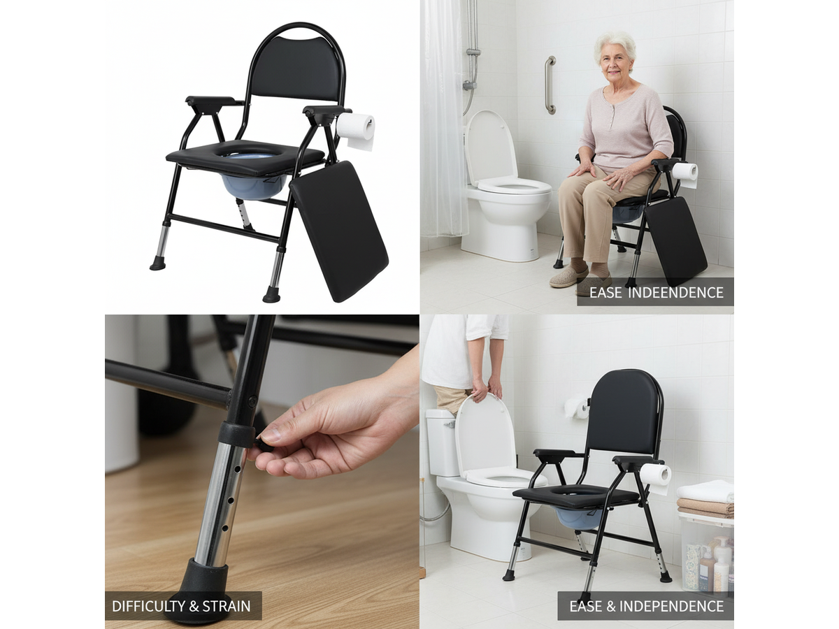 Folding Commode Toilet Chair