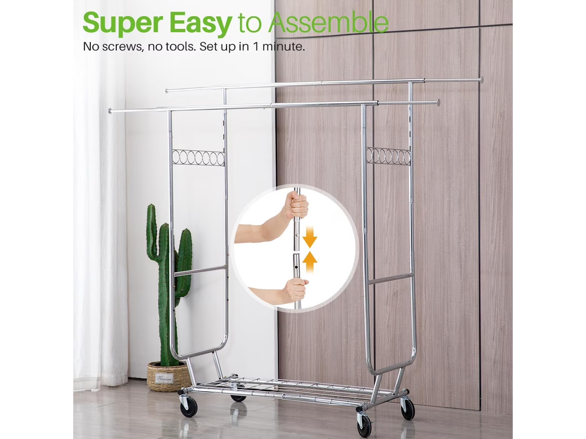 Metal Wardobe Rack Metal Wardrobe Clothes Rack – Homyspire