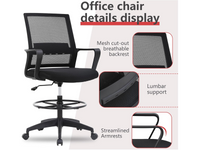 Thumbnail for Drafting Chair Adjustable Standing Desk Chair