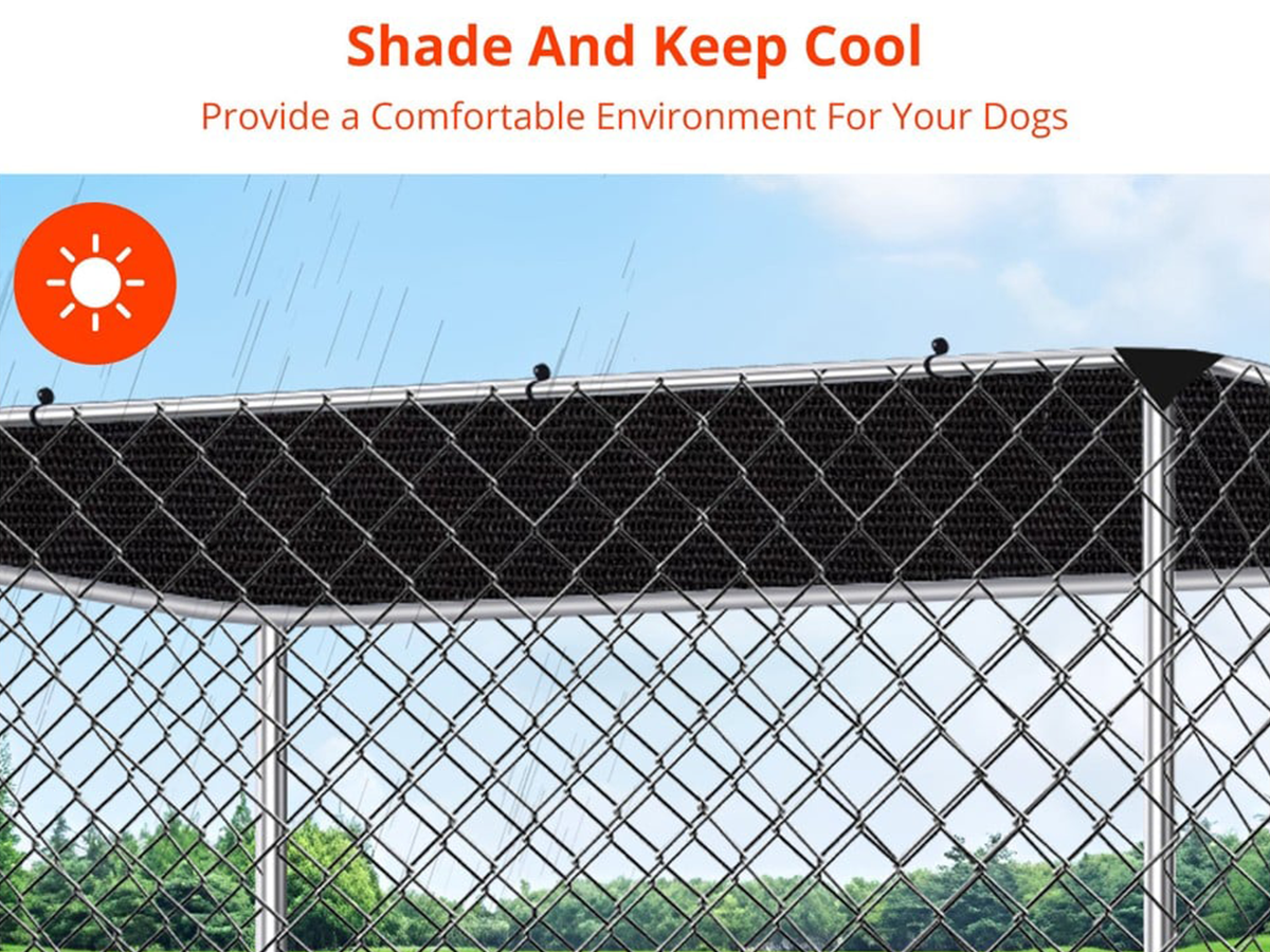 Outdoor Dog Run with Shade Sail