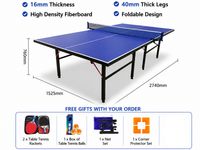 Thumbnail for Foldable Indoor Table Tennis Table with Accessories