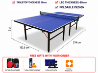 Thumbnail for Foldable Indoor Table Tennis Table with Accessories