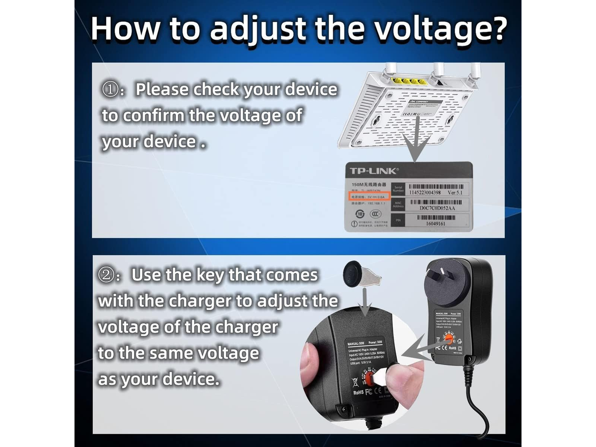 Adjustable Universal Power Adapter