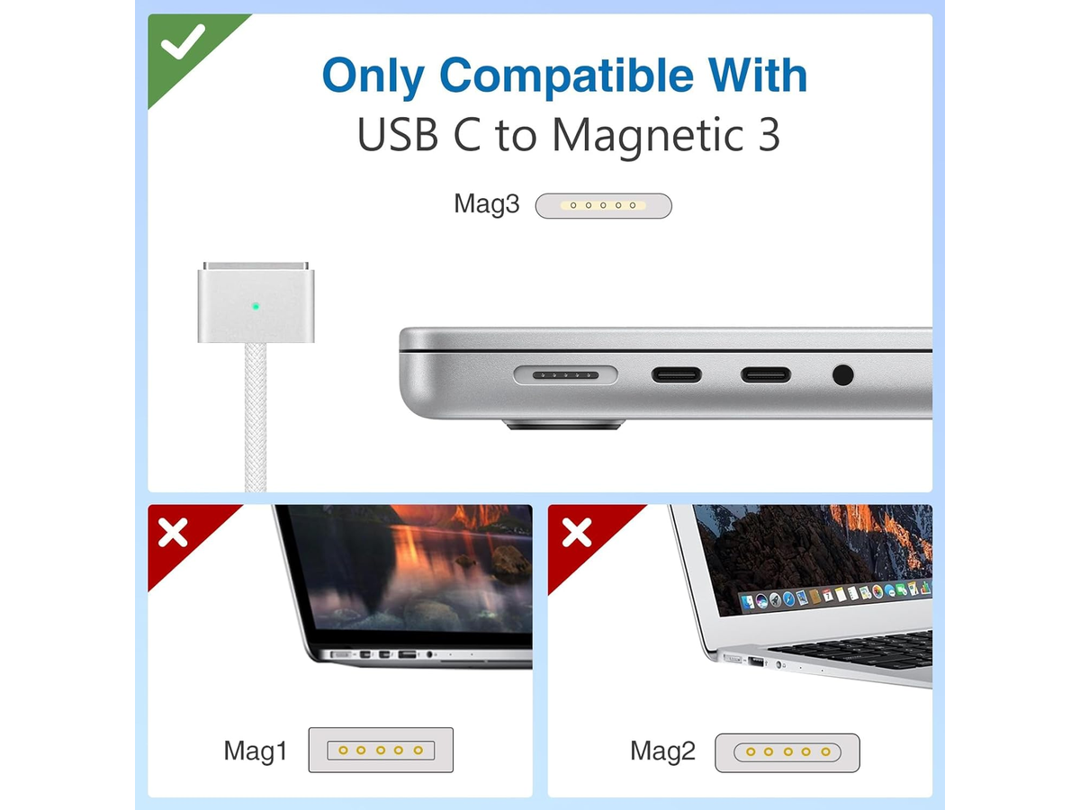 140W USBC to Magnetic 3 Cable