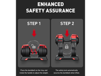 Thumbnail for Adjustable dumbbells 24KG