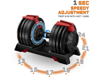 Thumbnail for Adjustable dumbbells 24KG