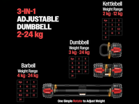 Thumbnail for Adjustable dumbbells 24KG