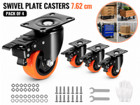 Thumbnail for Caster Wheels Trolley Wheels 4 Pcs