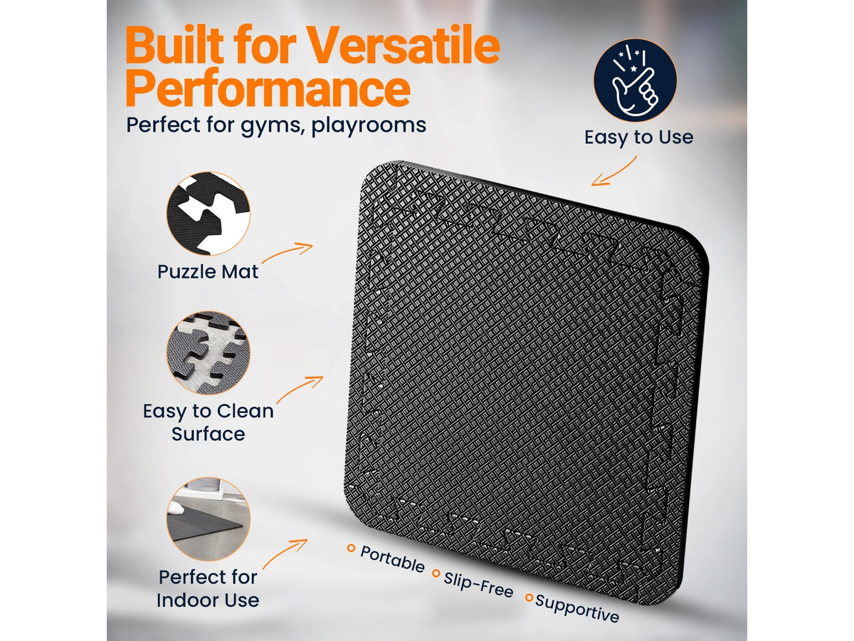 24 Pack EVA Foam Gym Interlocking Floor Puzzle Mats