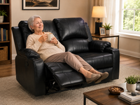 Thumbnail for Recliner Sofa Motion Loveseat 2 Seater Leather