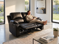 Thumbnail for Recliner Sofa Motion Loveseat 2 Seater Leather