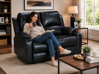 Thumbnail for Recliner Sofa Motion Loveseat 2 Seater Leather