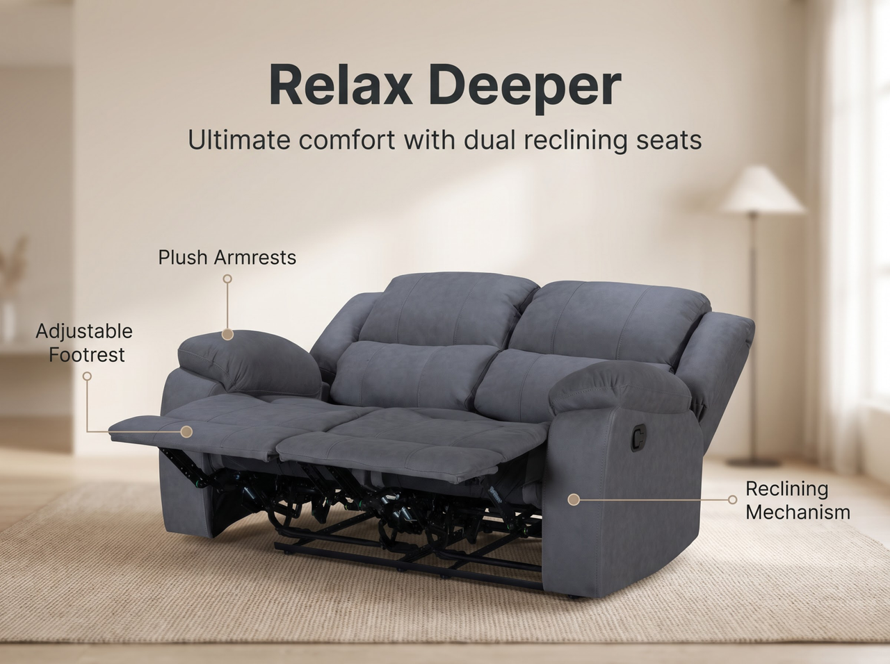 Recliner Sofa 2 Seater