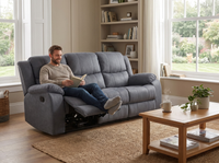 Thumbnail for Manual 3 Seater Recliner Sofa