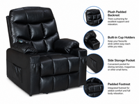 Thumbnail for Recliner Chair with Massage Heat Electric Power Lift