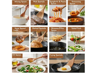 Thumbnail for Wooden Kitchen Utensils Set
