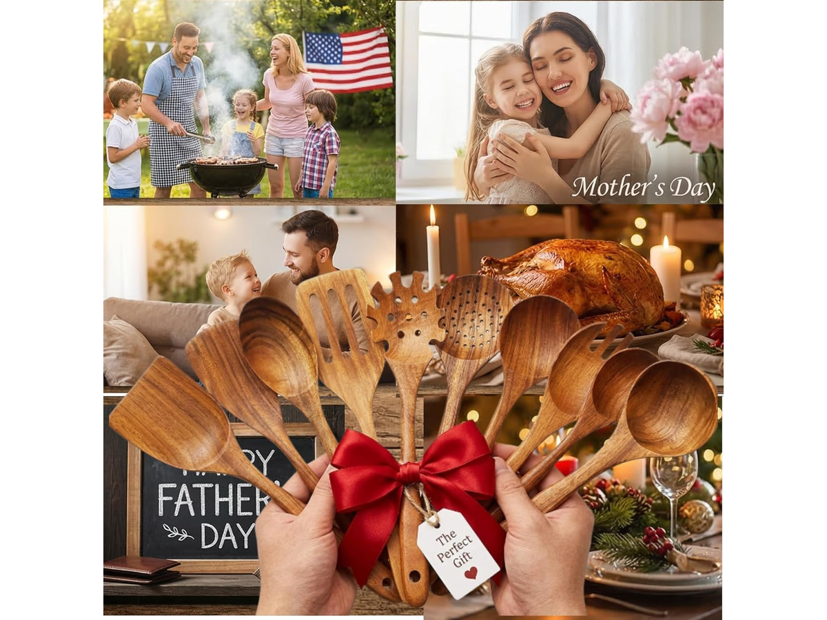 Wooden Kitchen Utensils Set
