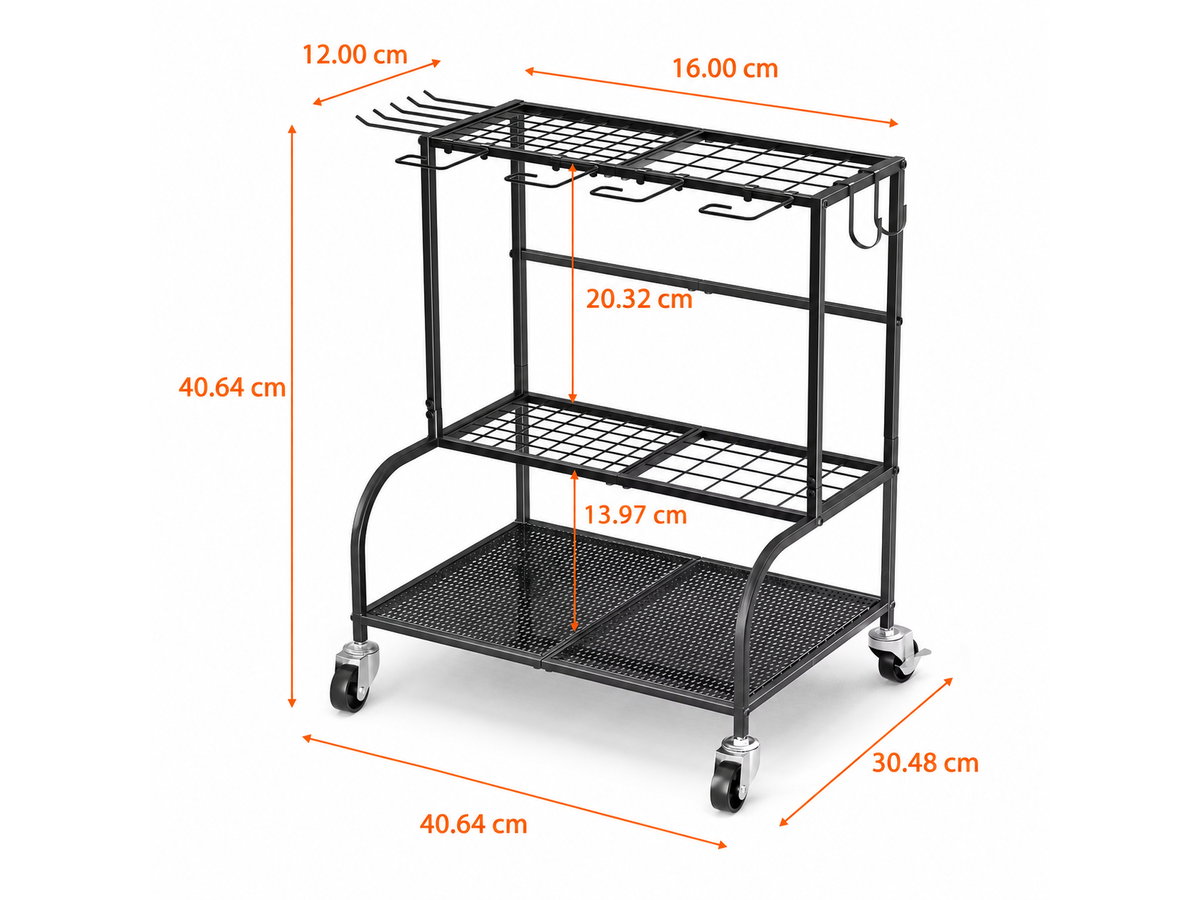 Garden Tool Organizer with Wheels