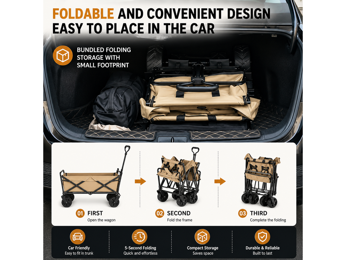 Folding Wagon Cart Garden Cart