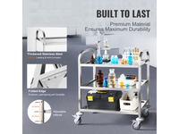 Thumbnail for Stainless Steel Trolley Kitchen Storage Trolley