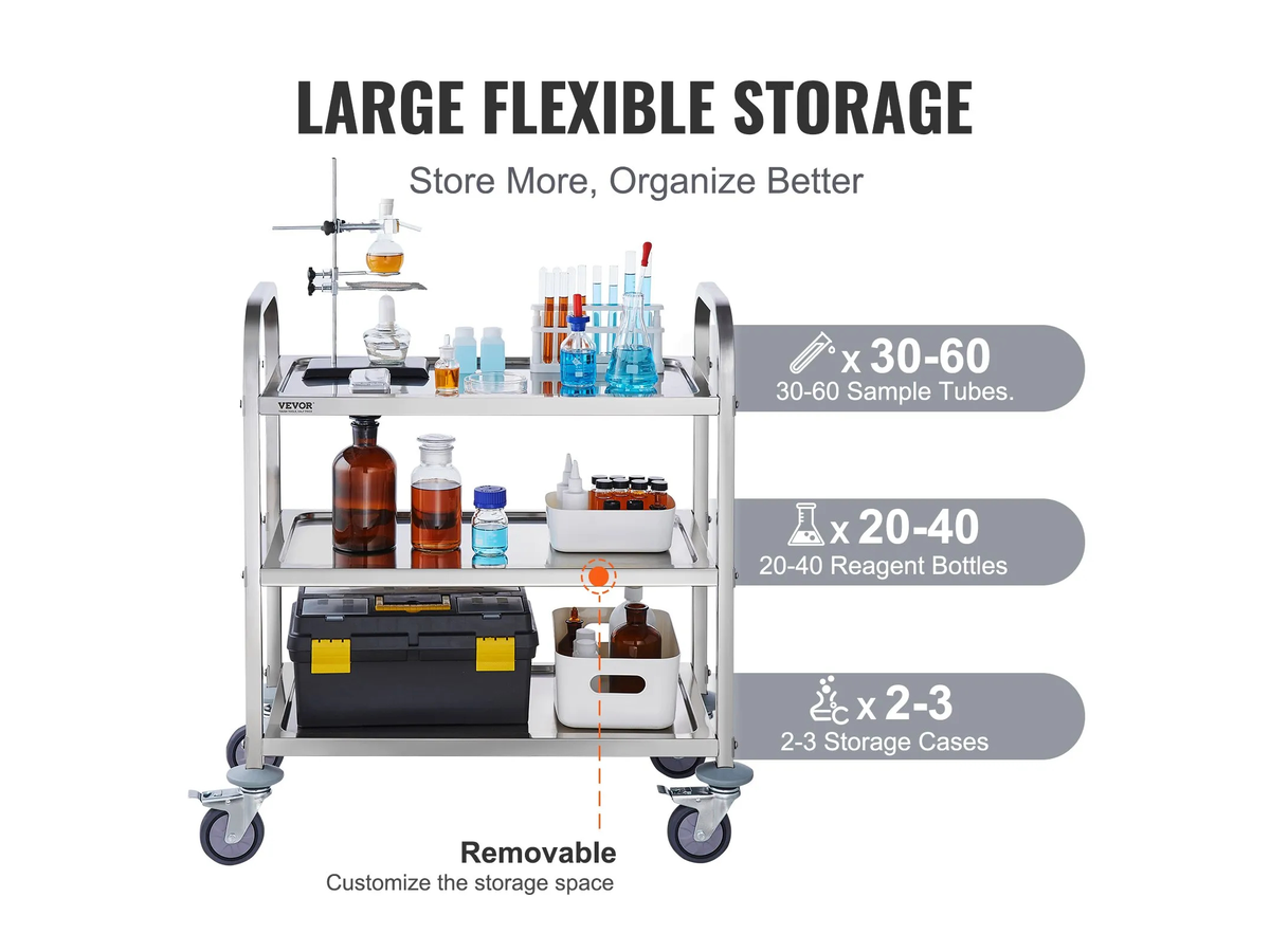 Stainless Steel Trolley Kitchen Storage Trolley