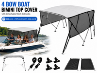 Thumbnail for 4 Bow Boat Bimini Top Cover 2.1-2.2M