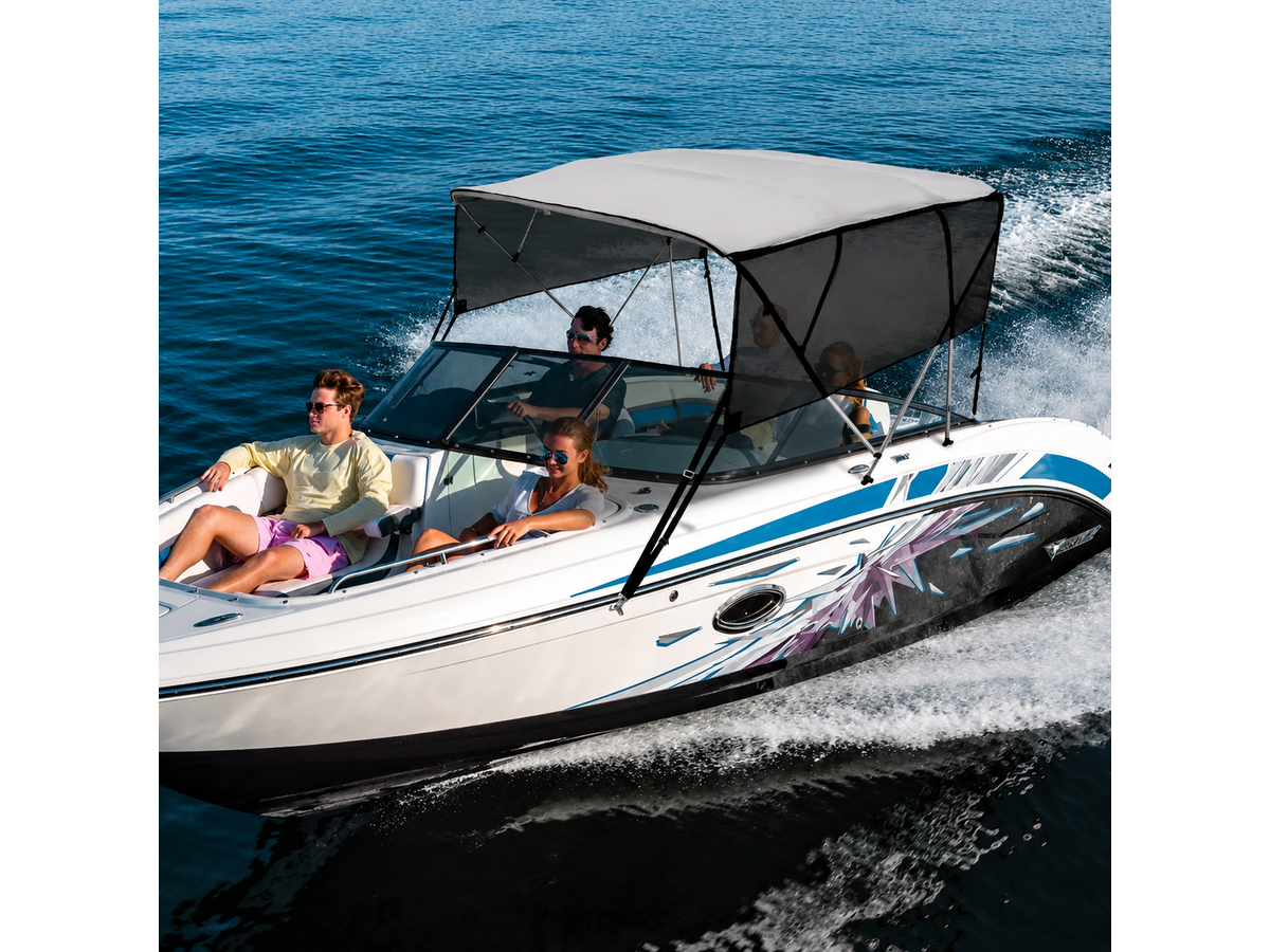 4 Bow Boat Bimini Top Cover 2.1-2.2M
