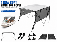 Thumbnail for 4 Bow Boat Bimini Top Cover 2.1-2.2M